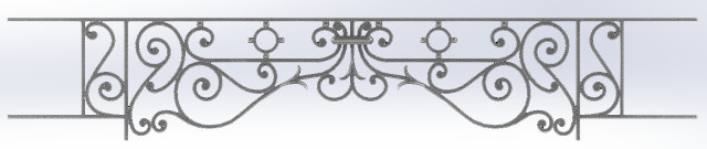 garde-corps, barre d'appui, appui de fenêtre, en fonte moulée et fer forgé_LOISELET_BW